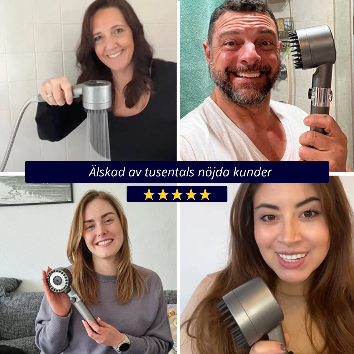 Duschhuvud LuxeBoost - Renare vatten | lyxig och kraftfull stråle