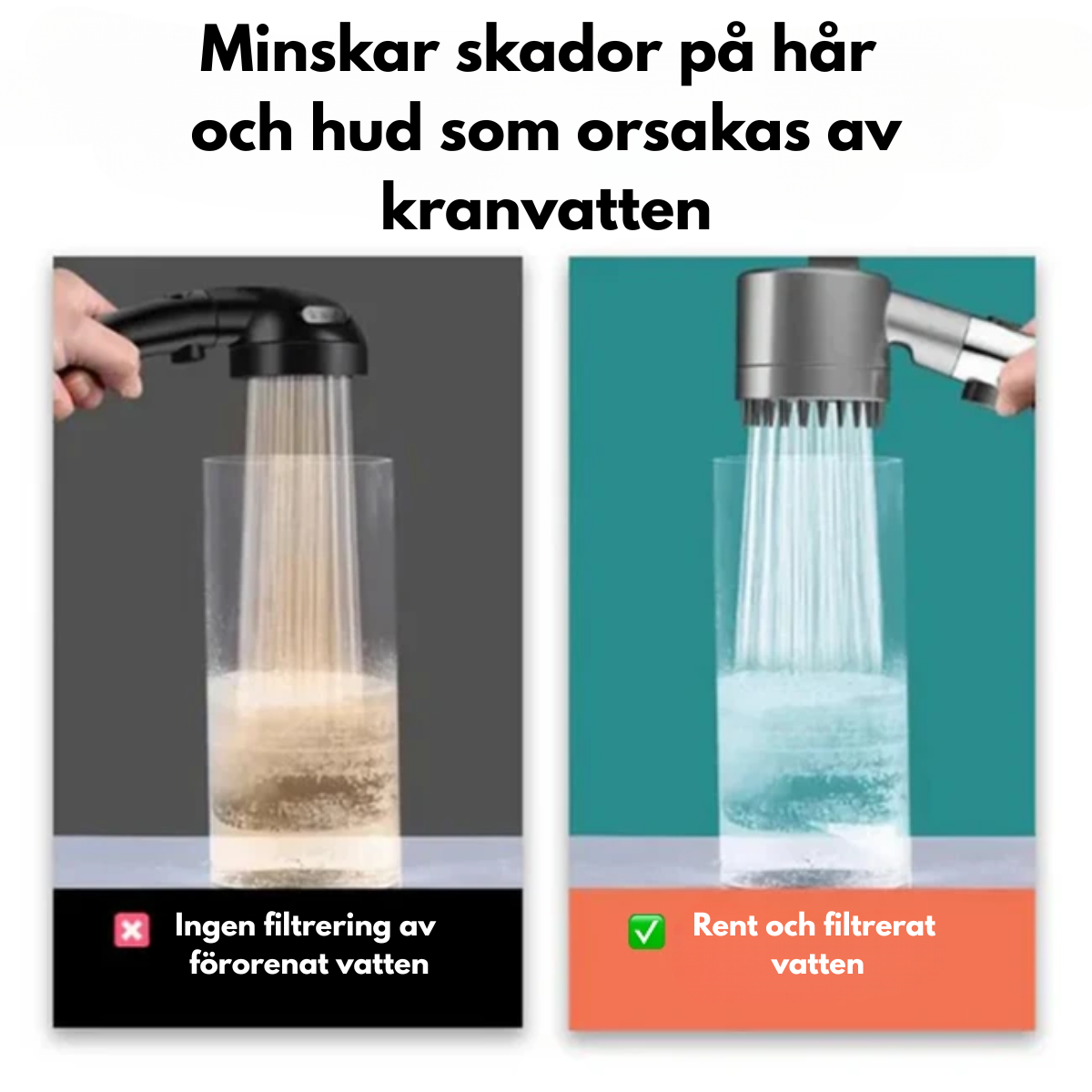 Duschhuvud LuxeBoost - Renare vatten | lyxig och kraftfull stråle